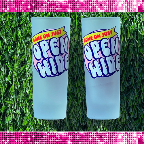 Open Wide Bubble Gum Shot Glass (Set of 2)