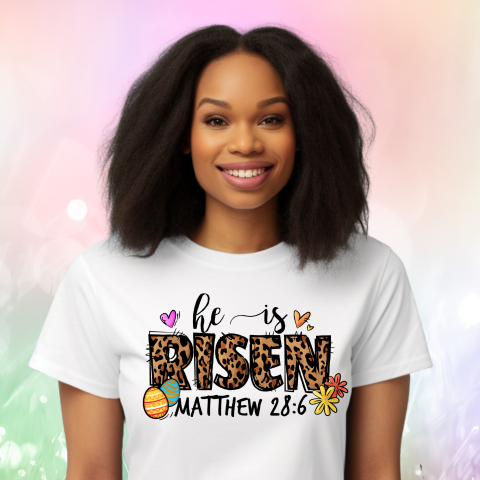 He is Risen Animal Print T-Shirt